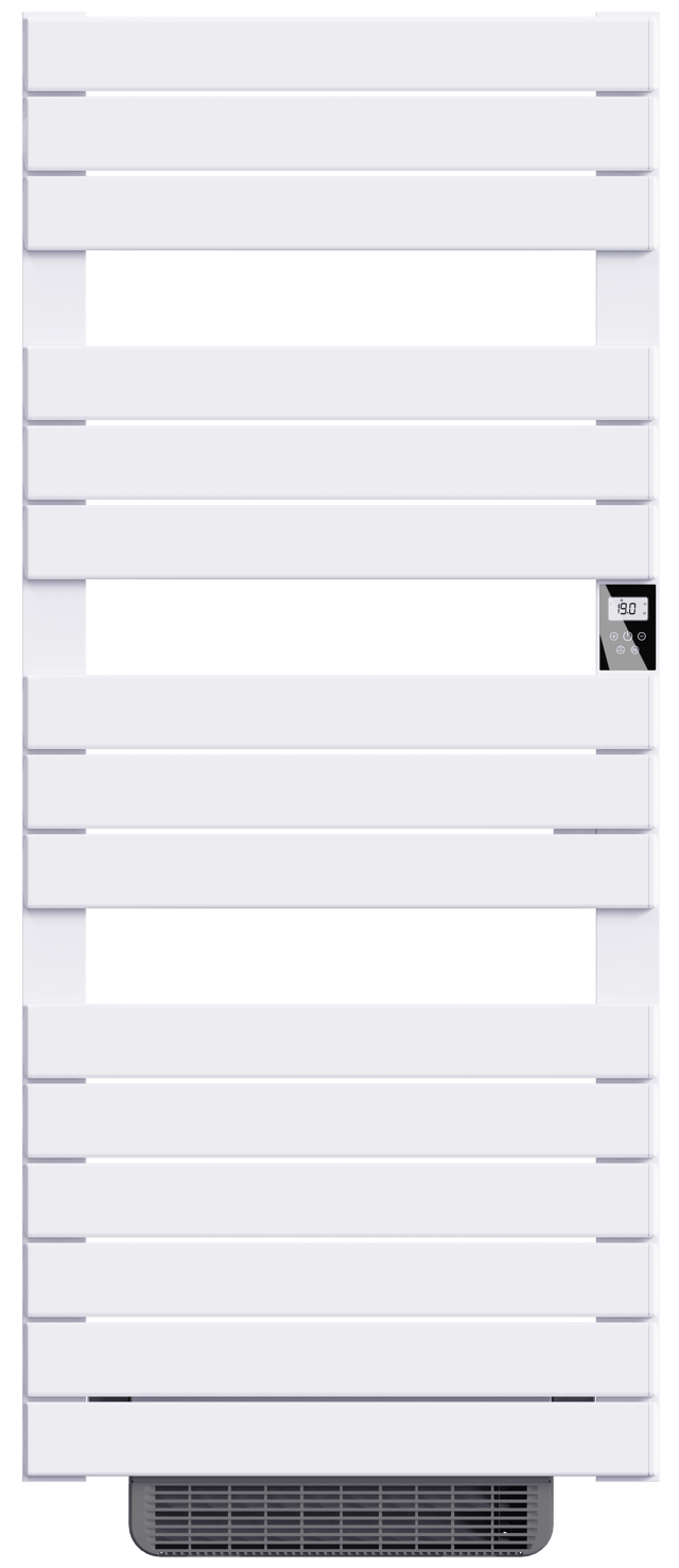 Asciugasalviette elettrico senza fluido con ventola 500W+1000W H.108,4xW60cm Bestherm HANAE bianco