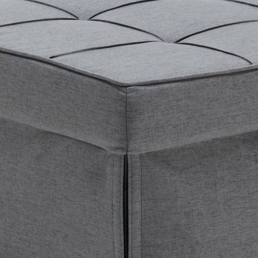 Lit pouf pliant 1 place convertible en tissu Sweet Relax - 7