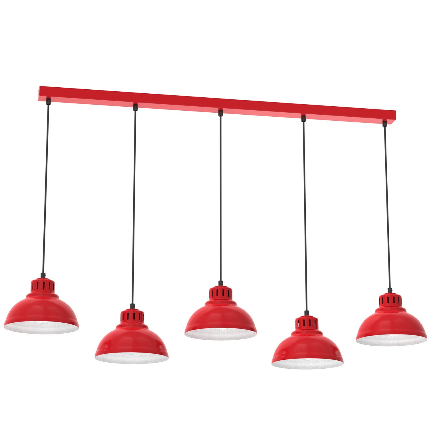 Lampa wisząca Sven czerwony matowa-biała-czarna 5xE27x15W wym: 110 x 125 x 21 cm metal Luminex