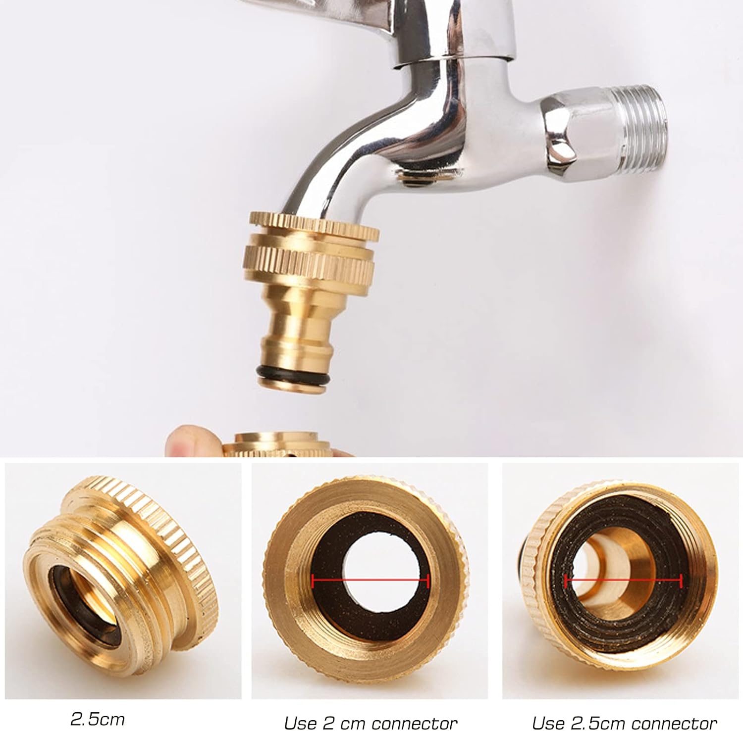 Bächlein Distributore A Y In Ottone Per Acqua 2 Vie - Attacco G 3/4 Per Tubi E Giardino - 3