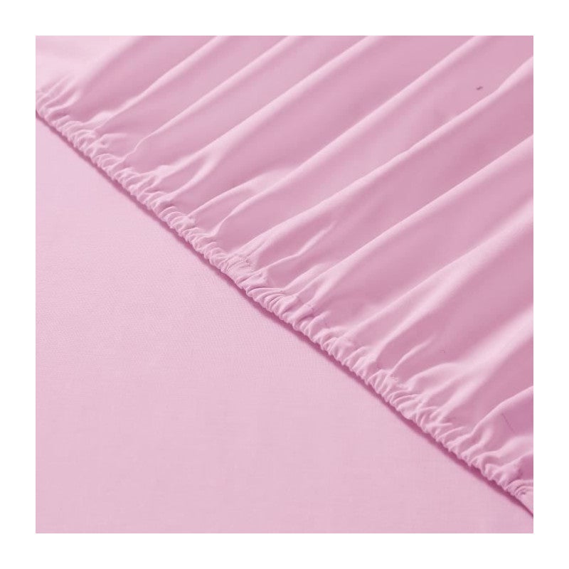 Vision - Drap housse Rose - 140x190cm - 100% coton - 2