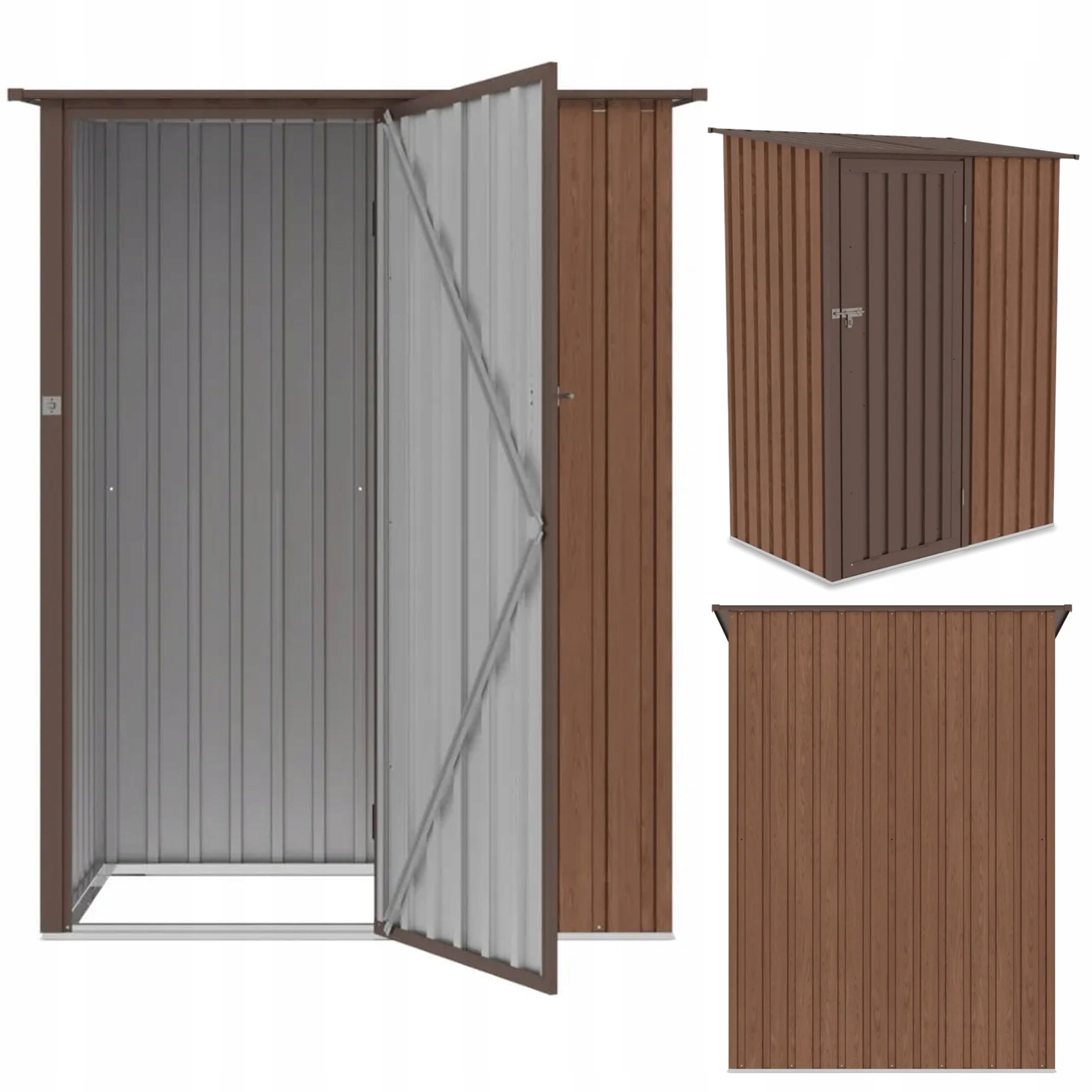 Domek Schowek Ogrodowy Szopa na Narzędzia KENT 143x89cm Metalowy na działkę 1 szt