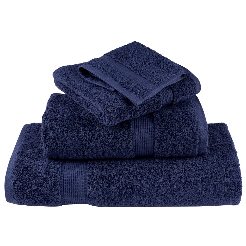Set ASciugamani SOLUND 12 pz Blu Navy 600 gsm vidaXL - 4