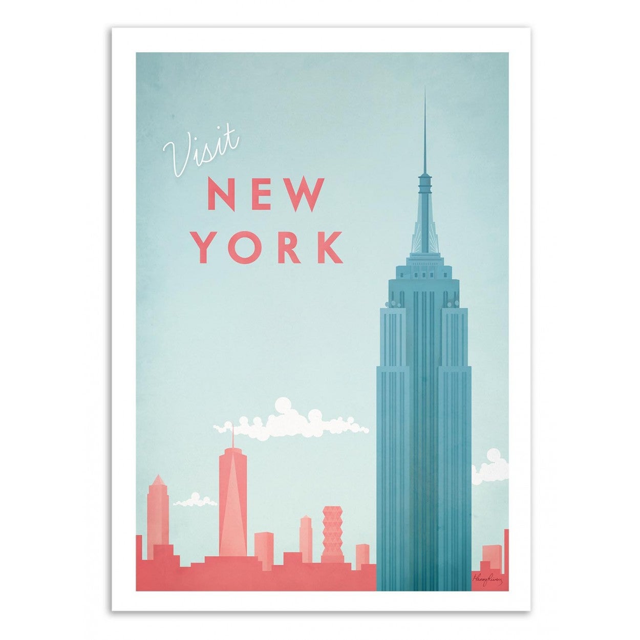 Affiche d’art 50 x 70 cm - visit new york - henry rivers