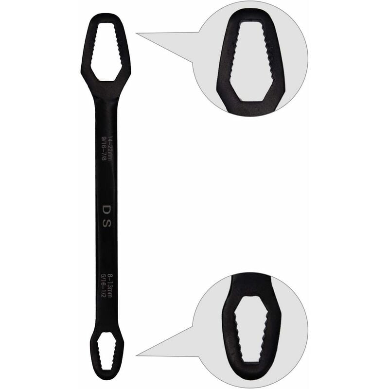 Clé à Cliquet YWEI - Bleu - Double Extrémité 8-22mm - Outil Multifonction Pour Vélo, Moto Et