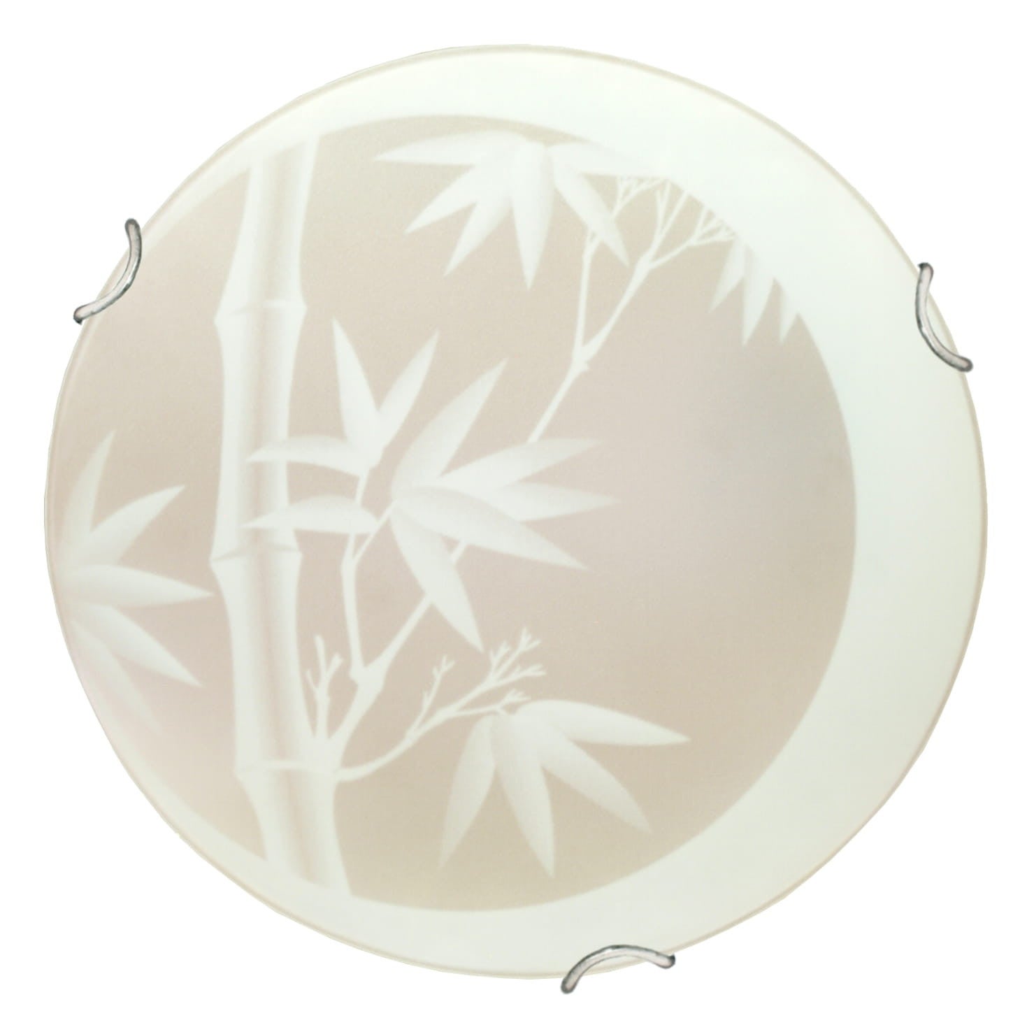 Plafon Bamboo okrągły kremowo-chromowany 1xE27x20W wym: 9 x 30 cm IP20 szkło Candellux