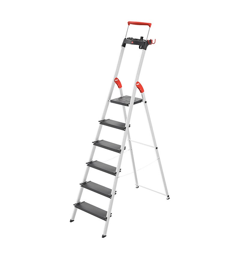 Drabina aluminiowa 6 stopniowa HAILO L100 TopLine (wys. rob. 3,28m) PREMIUM