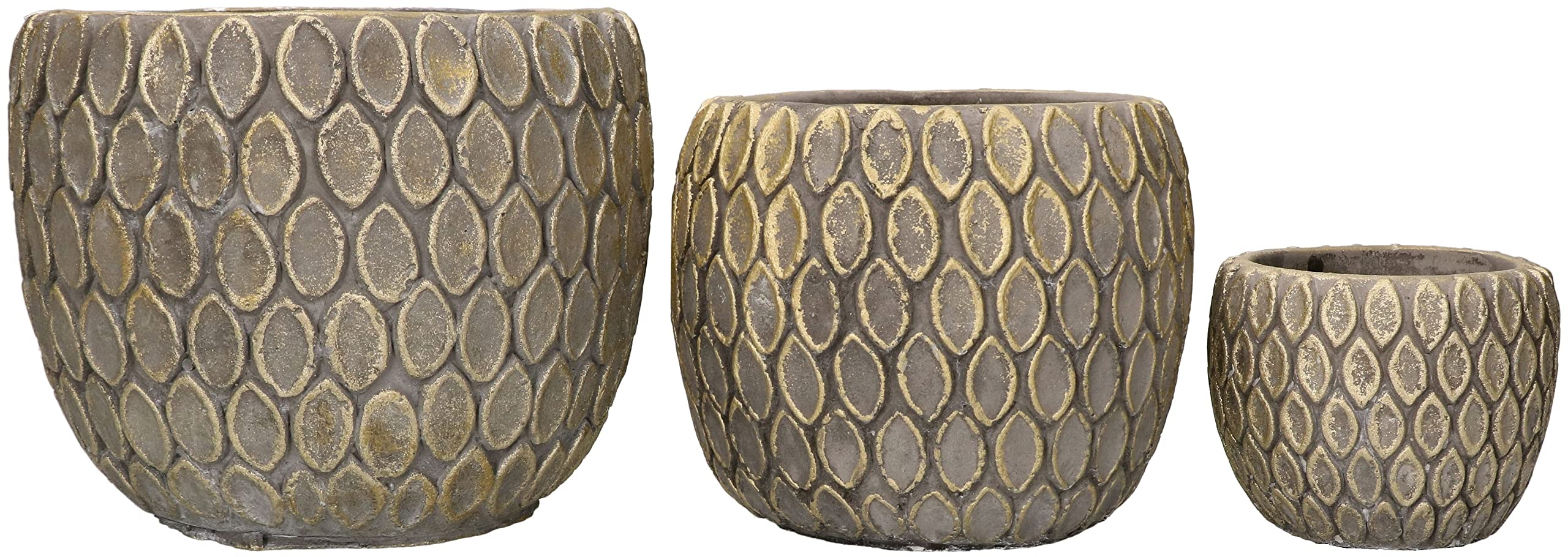 Zestaw 2 szt doniczka osłonka ceramiczna na kwiaty ozdobna beż-brąz ø 14cm - KOTARBAU - 6