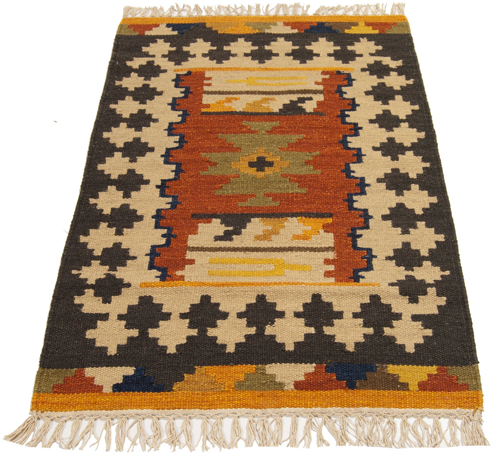90x60 CM Authentik Kilim Kelem Oryginalny Ręcznie Robiony Klasyczny STYL