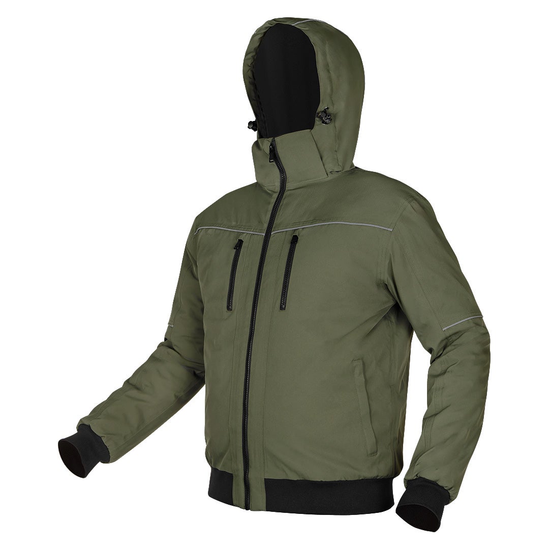 Jacheta izolata cu gluga OUTDOOR, verde, marimea XL 81-579-XL