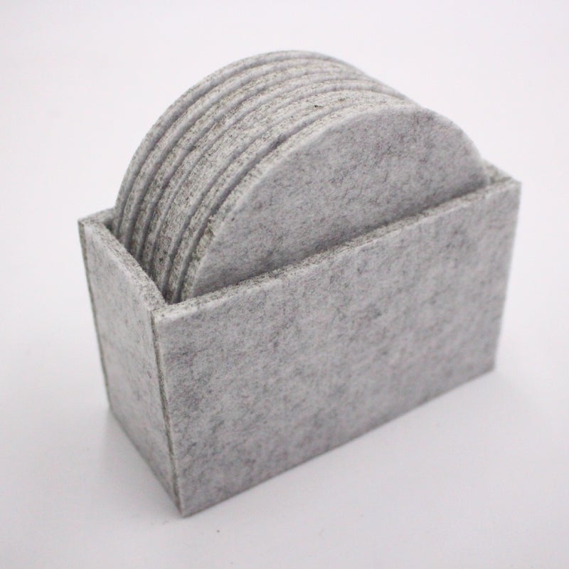 Podkładki pod Szklanki z Filcu Absorbującego Sztuk Zestaw Antypoślizgowy na Stół do Napojów Kubków i Filiżanek Zawiera Pojemnik do Przechowywania