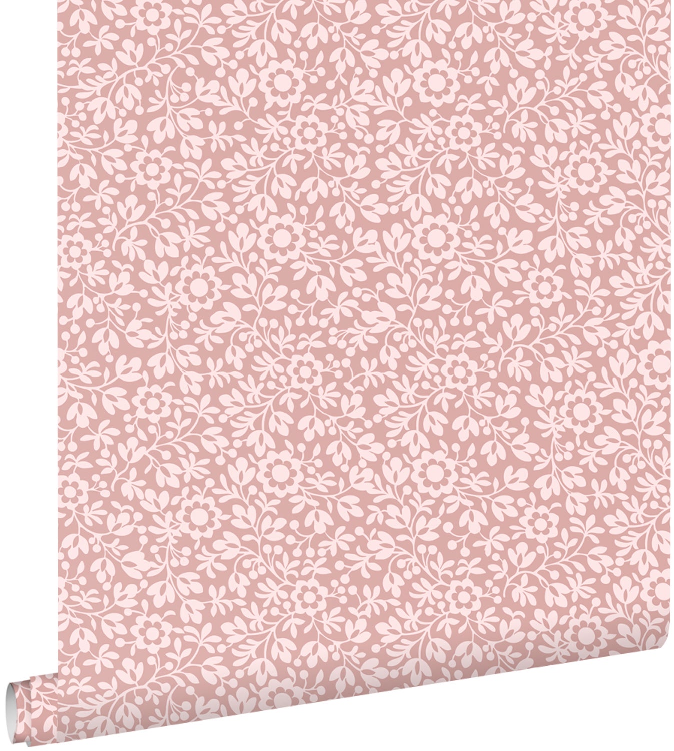 Tapeta kwiaty jasnego różu - 50 x 900 cm - ESTAHOME