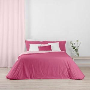 Copripiumino In Cotone Essix 'Buoni Giorni Scintilla', Bicolore Rosa, 260x240 Cm, 57 Fili/cm², Reversibile - 4