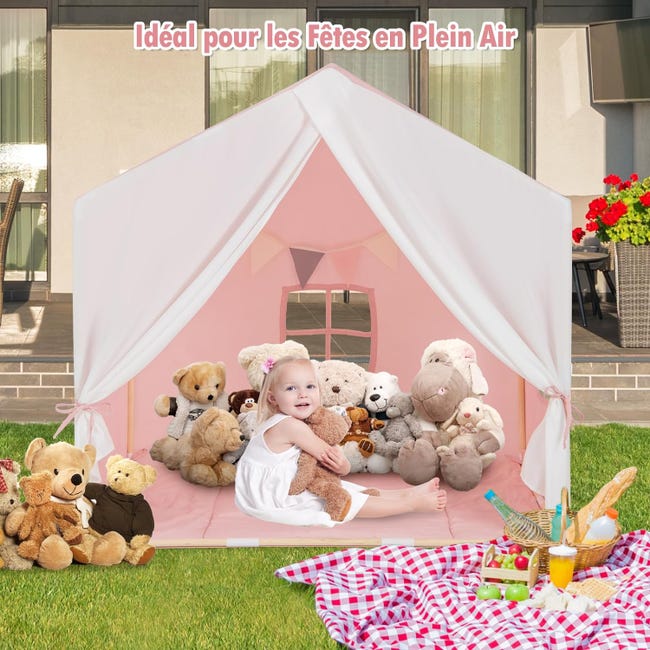Tenda Da Gioco Per Bambini Con Luci A Stella - Rosa Per Interni Ed Esterni - Foto 10
