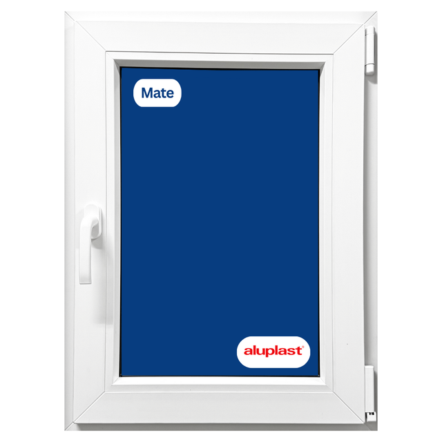 Janela PVC reforçado 100×50 cm branca oscilobatente direita | Vidro fosco – Perfil Aluplast