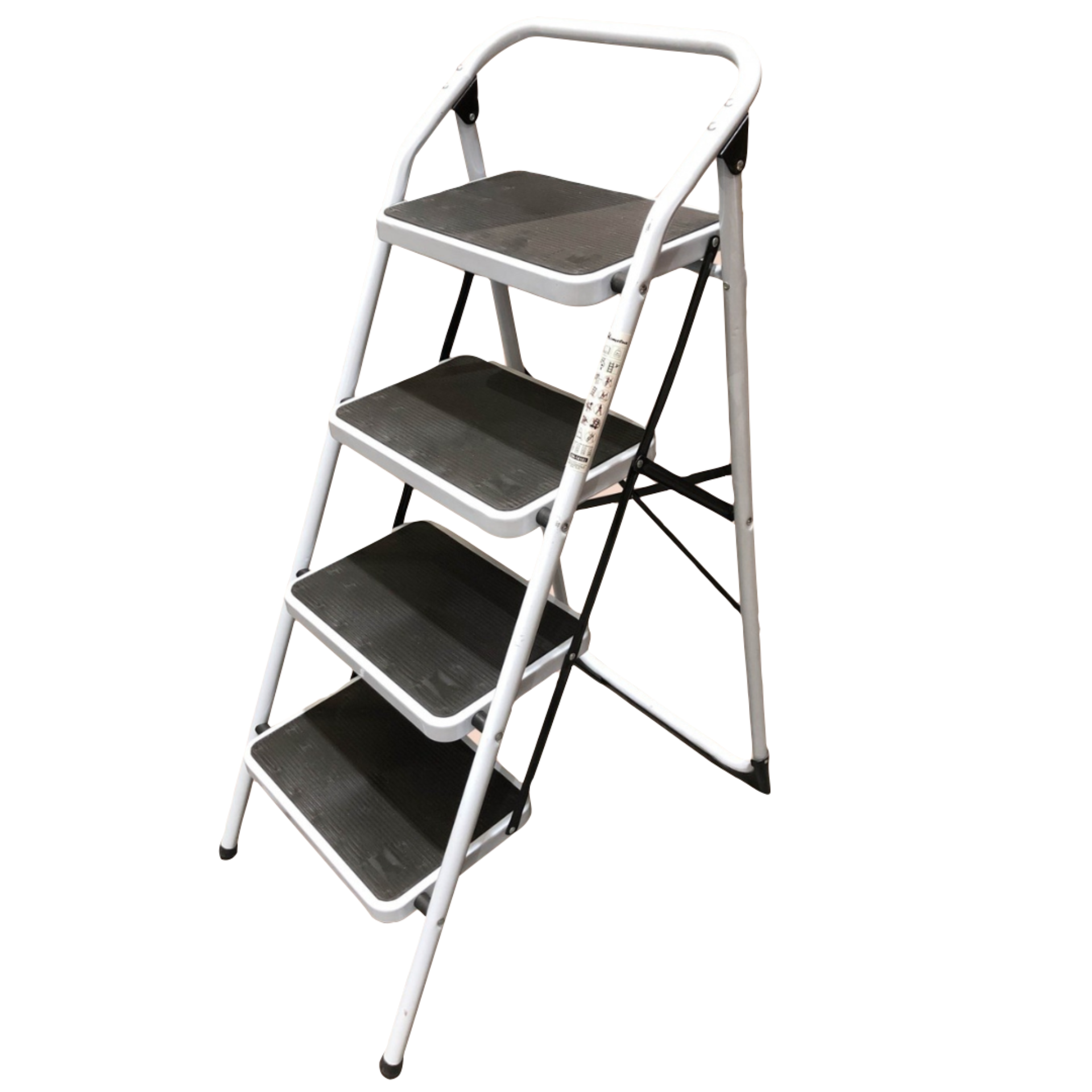 Taburete plegable doméstico de acero -4 peldaños