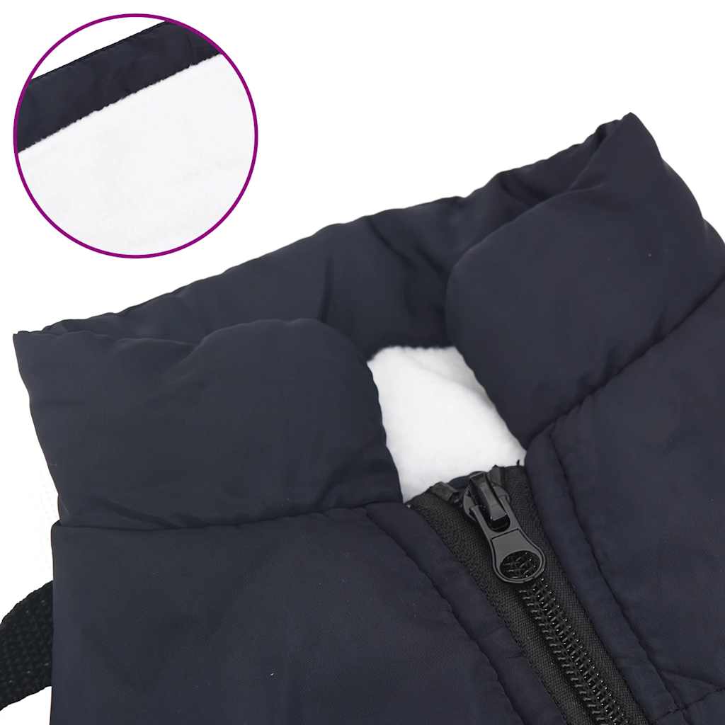 Abrigo perro con arnés impermeable reflectante L28 azul marino vidaXL - 7