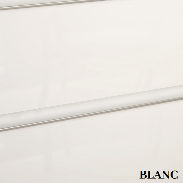Meuble de salle de bain 60cm simple vasque - 3 tiroirs - sans miroir - PALMA - blanc - 4