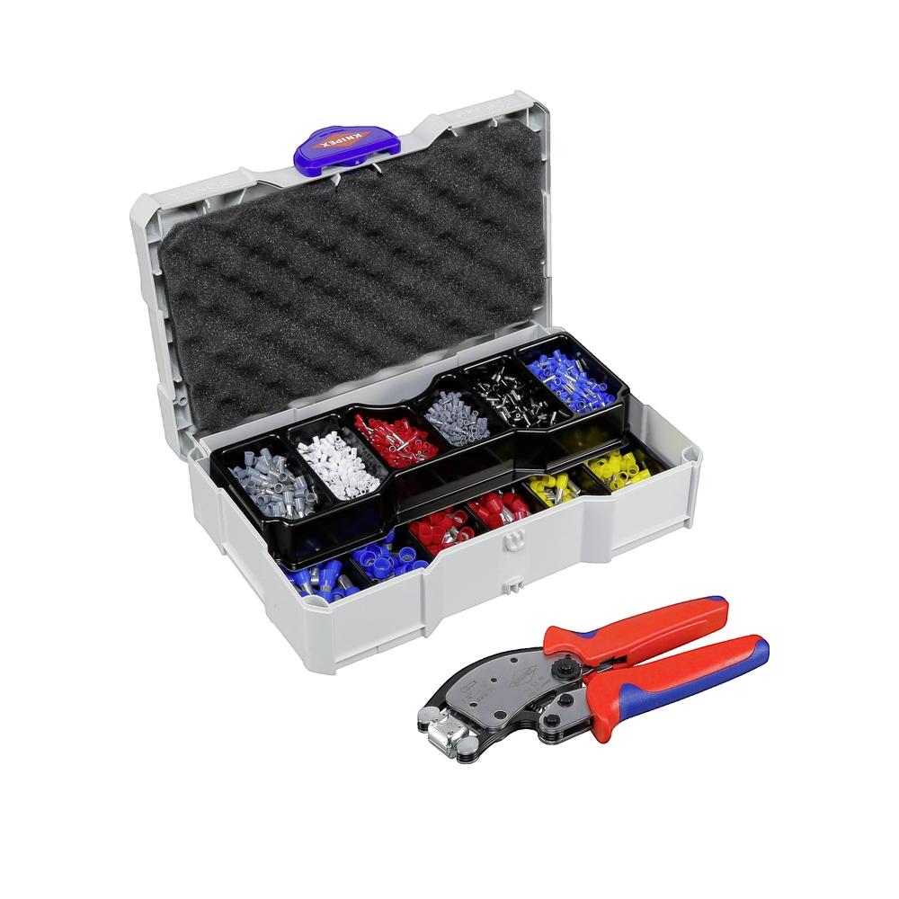 Zestaw narzędzi do zaciskania Knipex z szczypcami i 1191 końcówkami, etui TANOS MINI