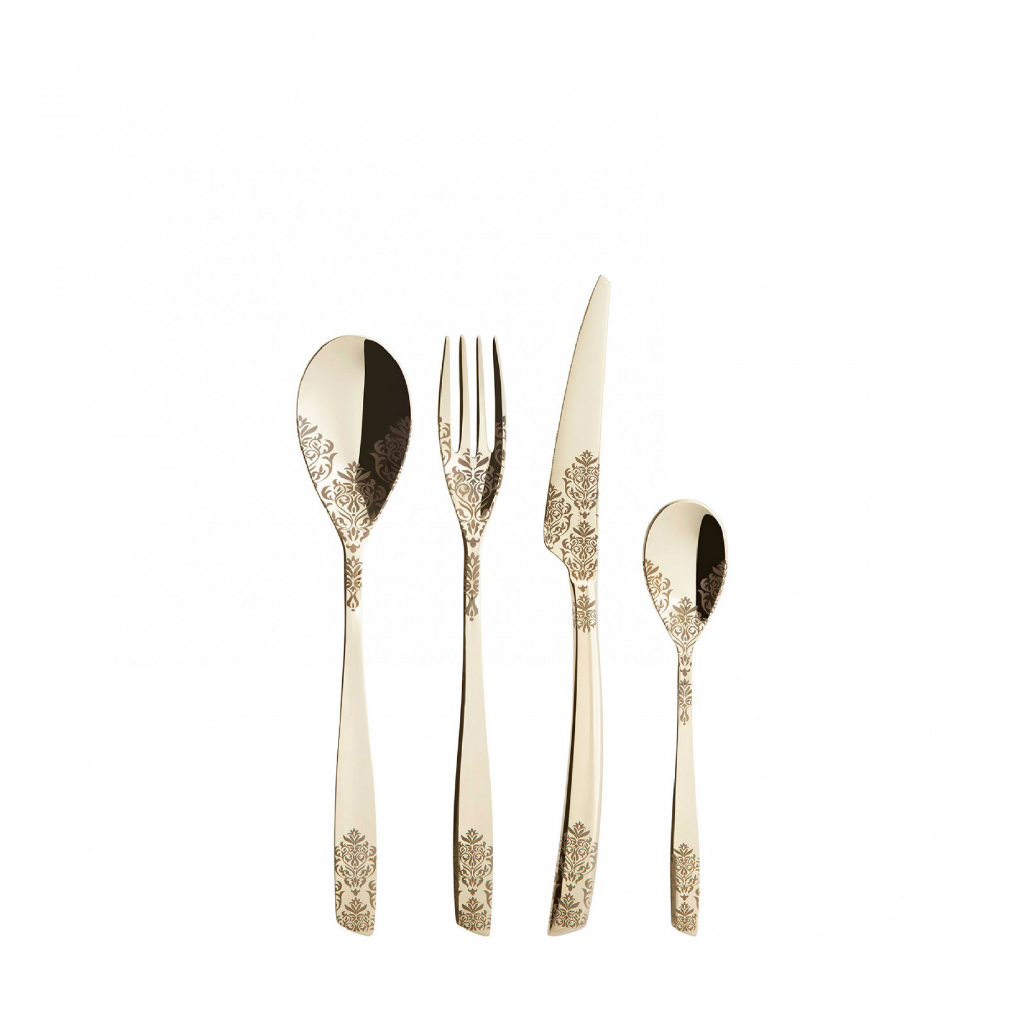 24 piezas cubiertas colocadas en estuche de madera de champán pvd pulido riviera dévoré champagne bugatti