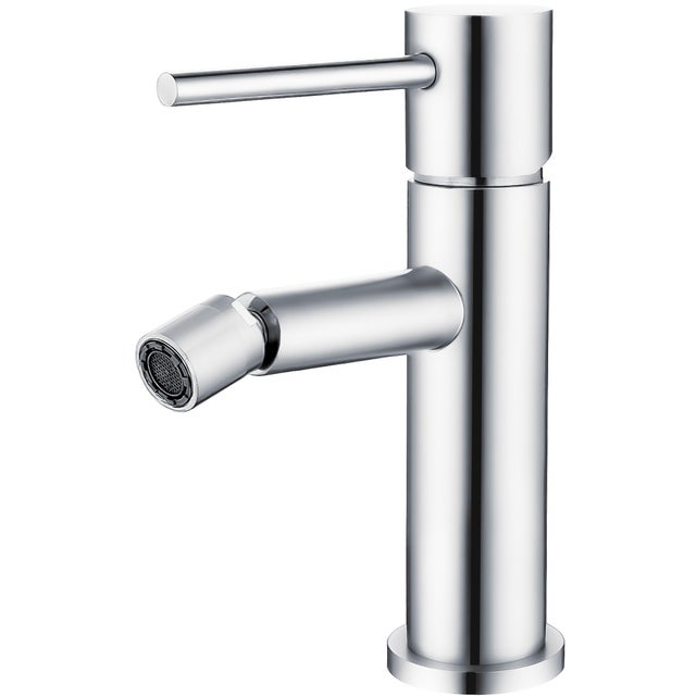 Valaz Robinet de bidet rond chromé à levier unique - Série Ebro