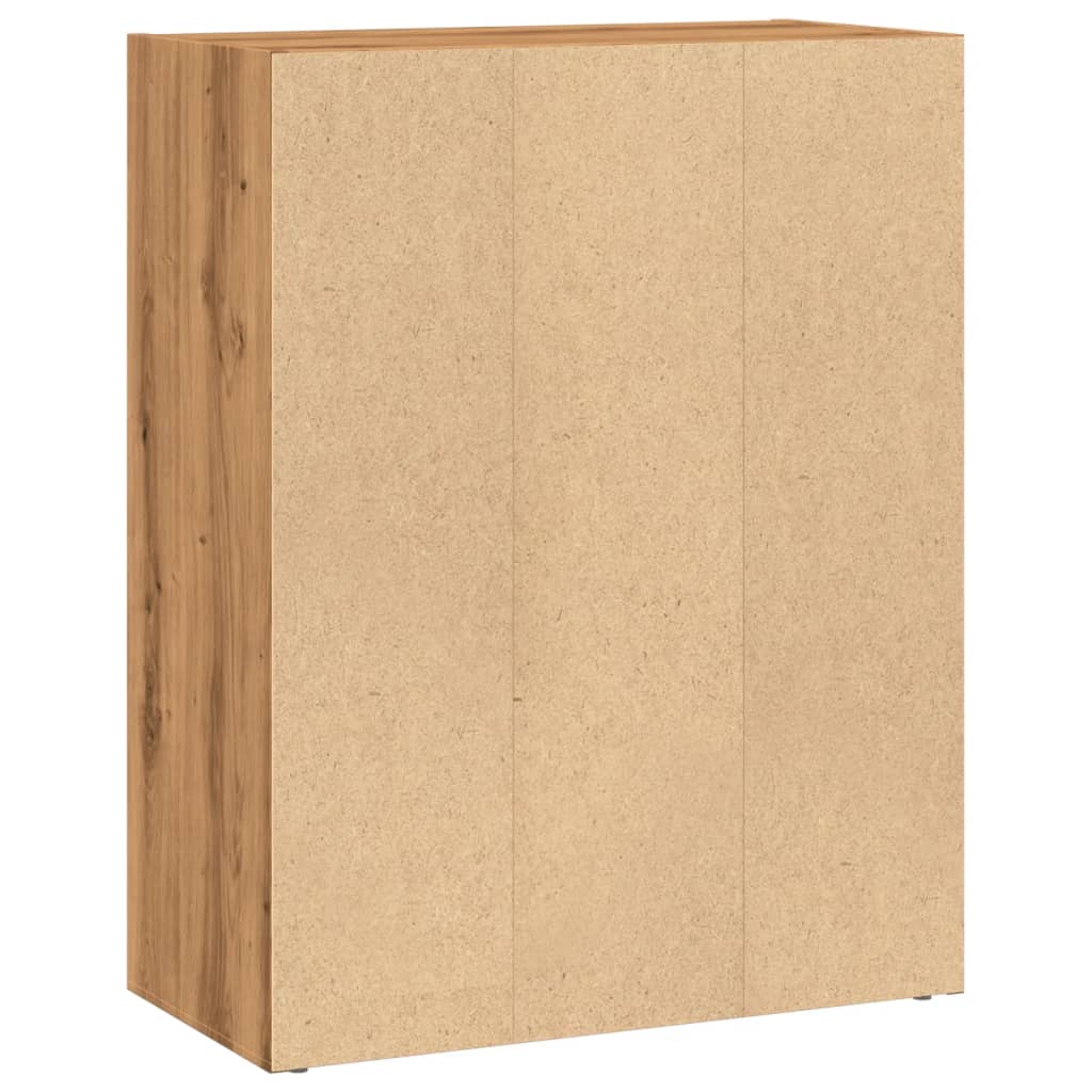 Bibliothèque pour Séjour en Bois Marron H. 30 x l. 60 x P. 30 cm - 6