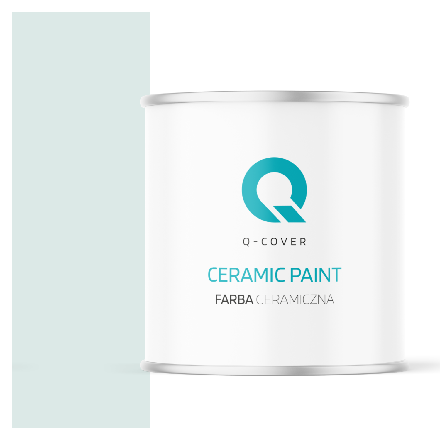 Farba Ceramiczna Do Ścian i Sufitów Q-Cover Biel złamana z turkusowy H1576 Głęboki Mat 2L