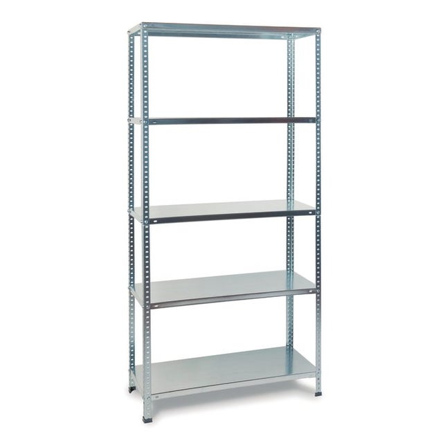 Etagère Bricol galvanisée - 5 tablettes - 70 kg par tablette - Dimensions 90 x 180 x 30 cm