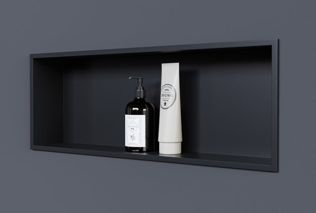 BERNSTEIN - Niche Murale De Douche, étagère Encastrable Douche Acier Inox 20x60x10cm Nt206010x Gun Metal 89711705