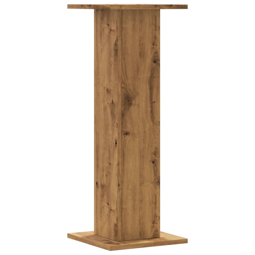 Lot de 2 supports pour plantes chêne artisanal en panneau de bois - 6