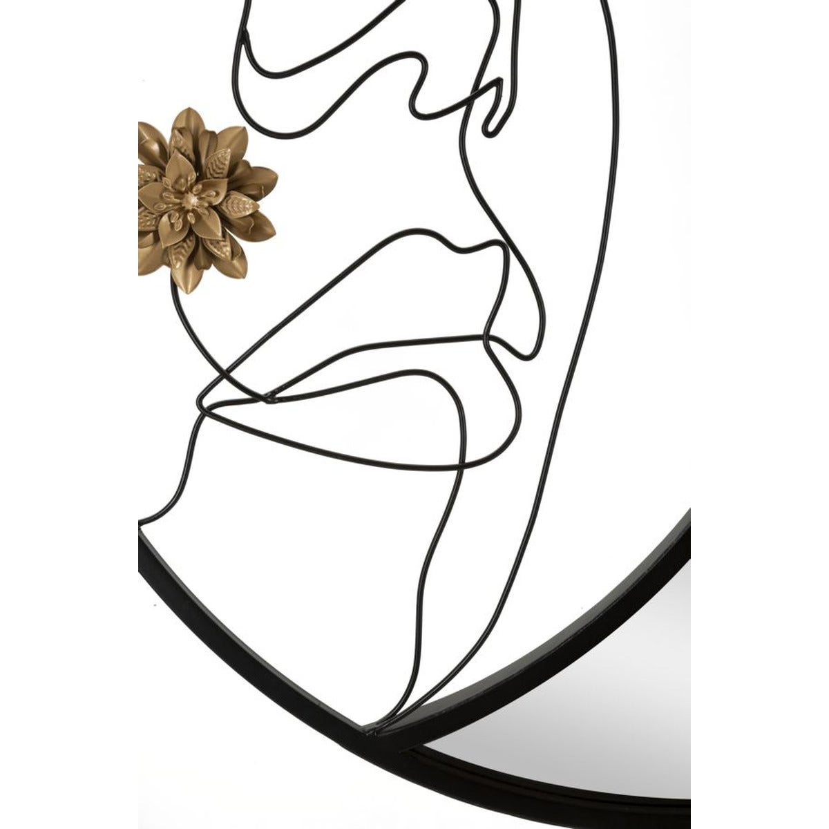 Specchio con Cornice Luna 4, Metallo, Nero, Seven Design - 4