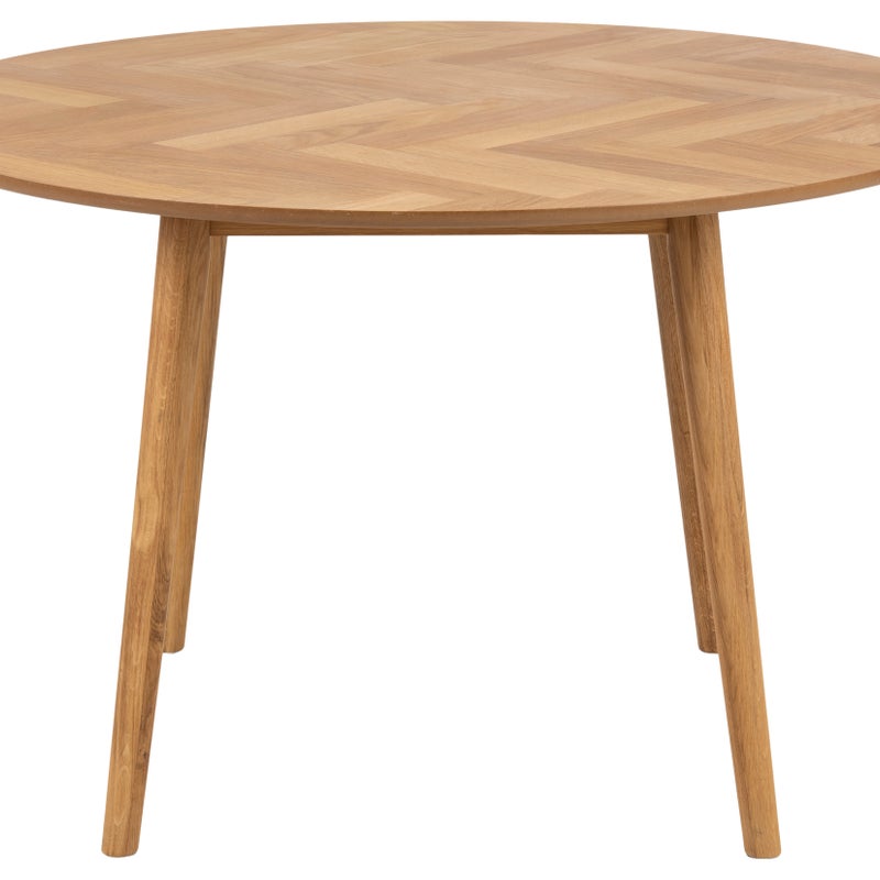 Nagano stół do jadalni Ø120cm, jodełka dekor dąb.