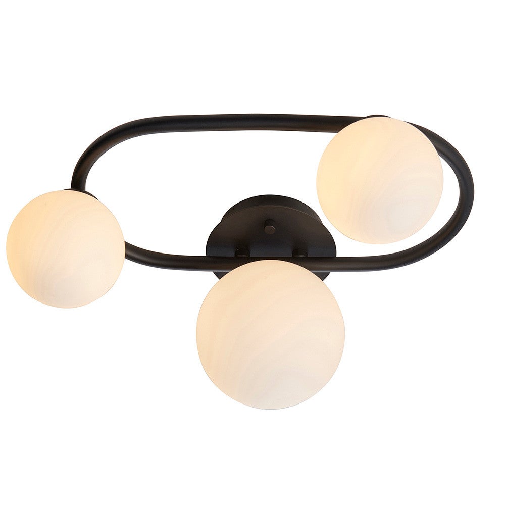 Lampa wisząca PULSA czarno-biała 3xG9x15W metal wym:17,5x35,9x25,2cm IP44 Endon