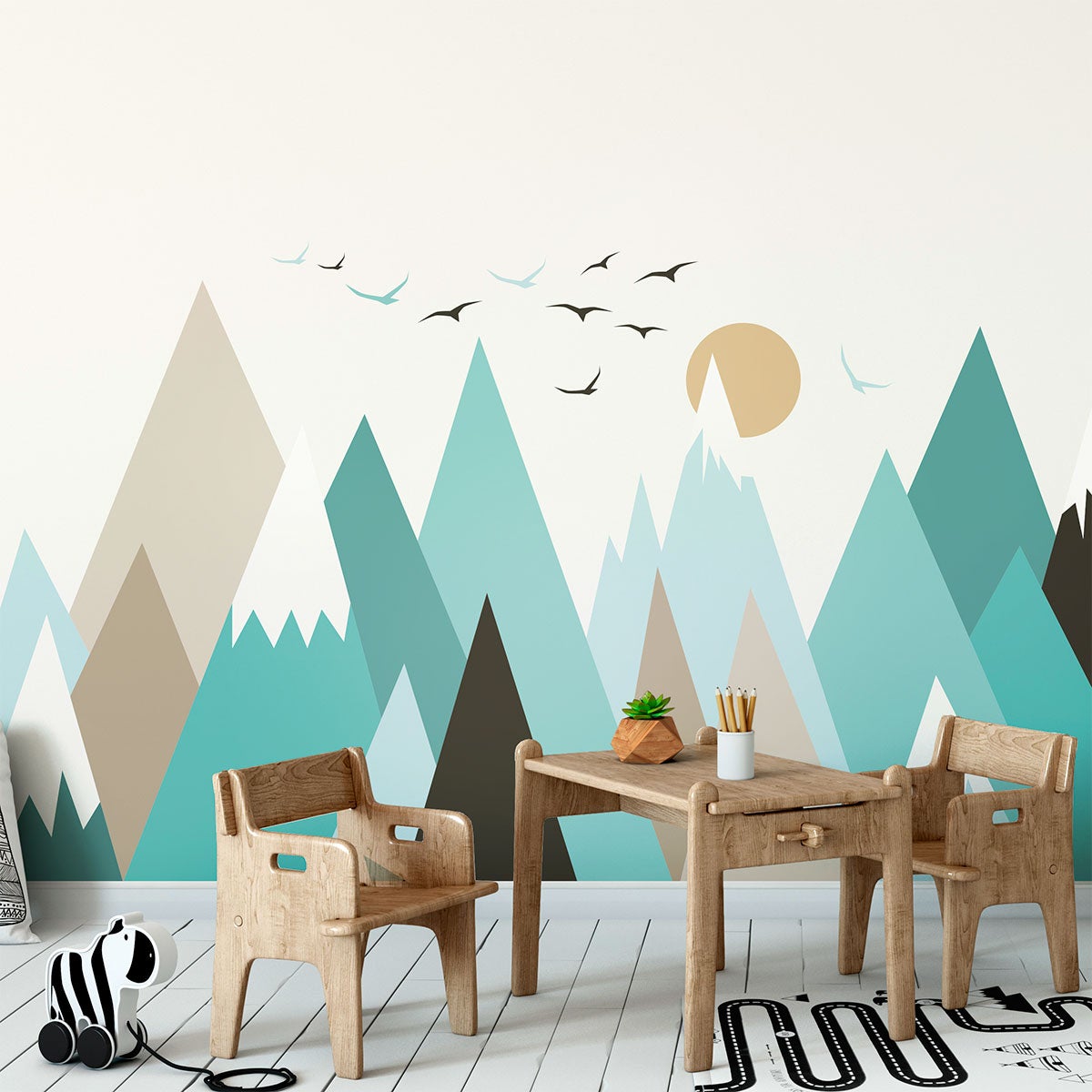 Adesivo bambino di montagna scandinavo guika - Sticker adesivo - adesivi murali - 60x90cm - 8