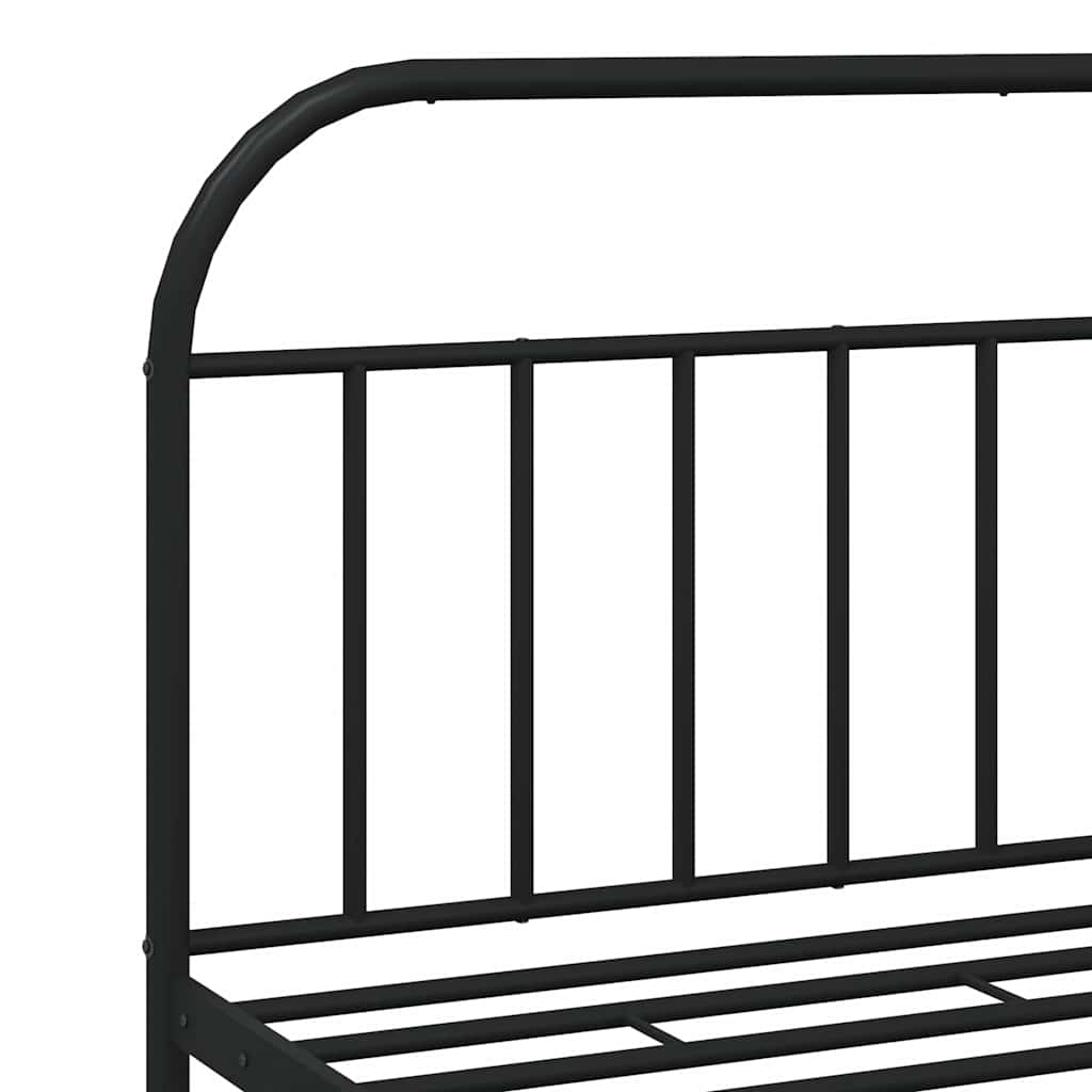 Estructura cama sin colchón con cabecero metal negro 183x213 cm vidaXL - 8