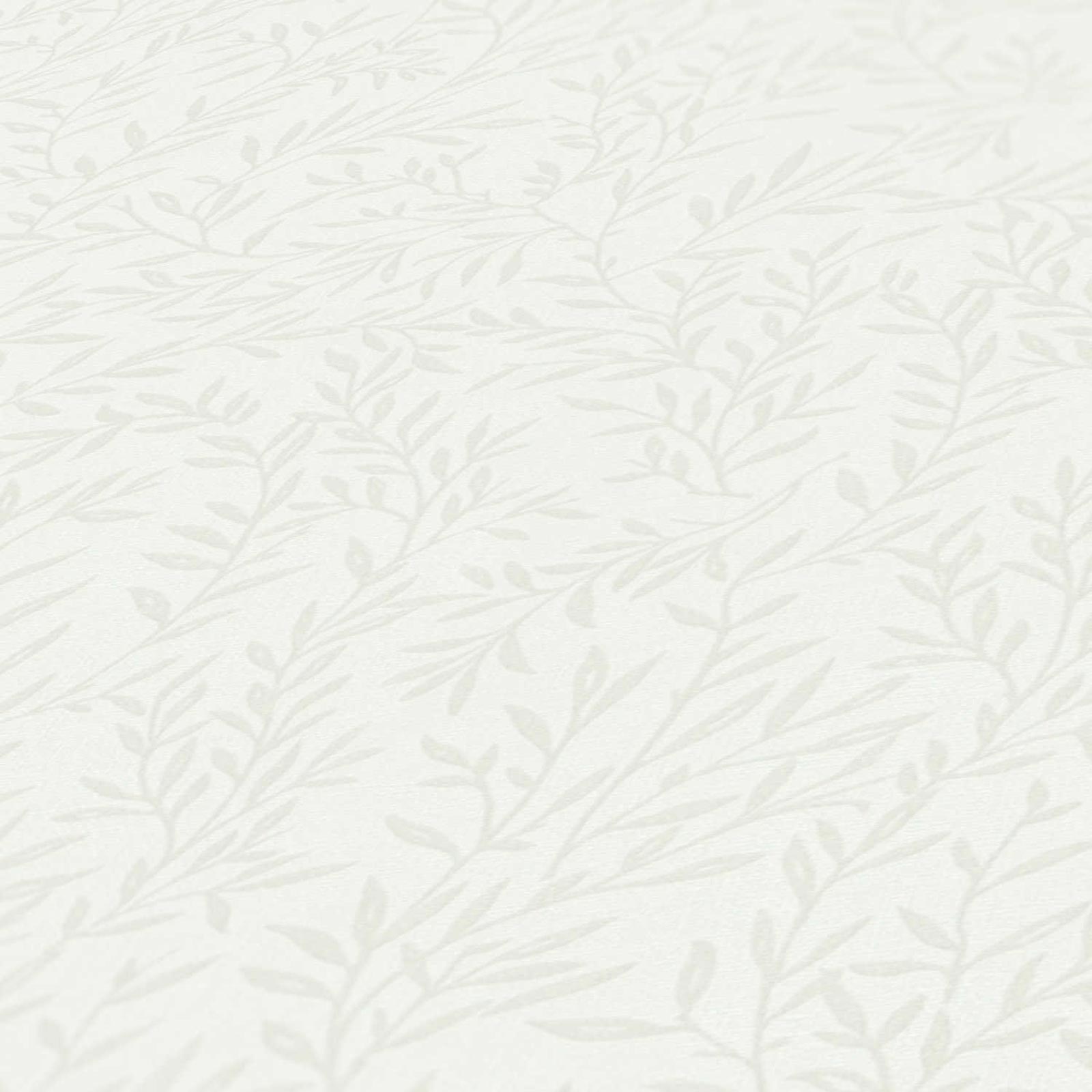 Tapeta kwiatowy wzór białymIzielonym - 53 cm x 10.05 m - LIVINGWALLS
