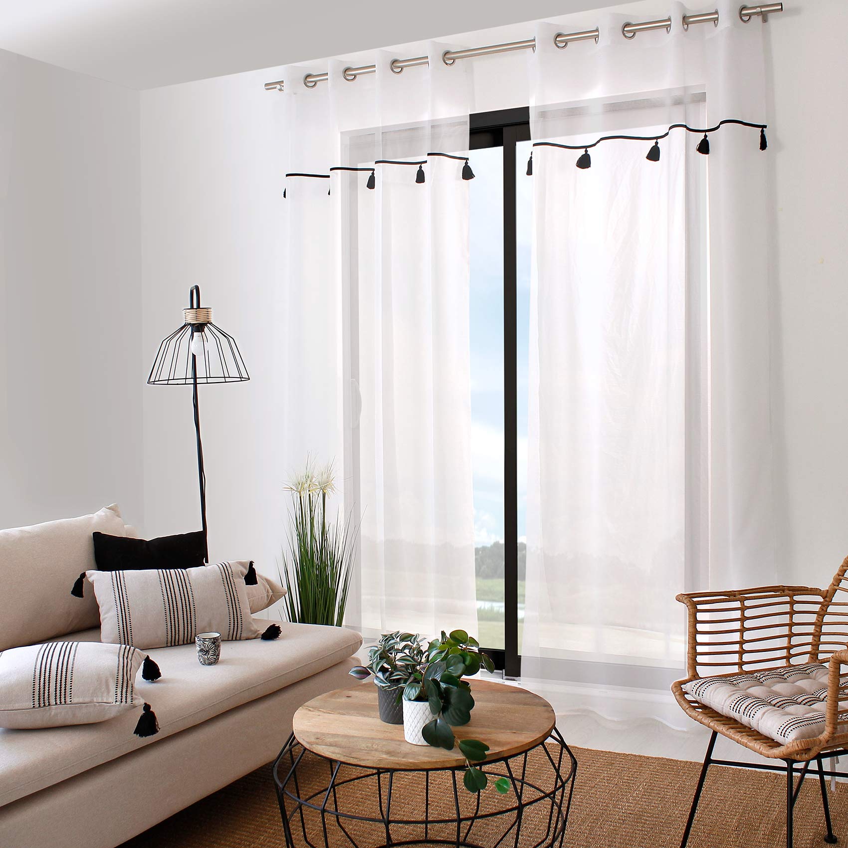 Coussin Linéa Écru 30 x 50 cm - Enjoy Home - 2