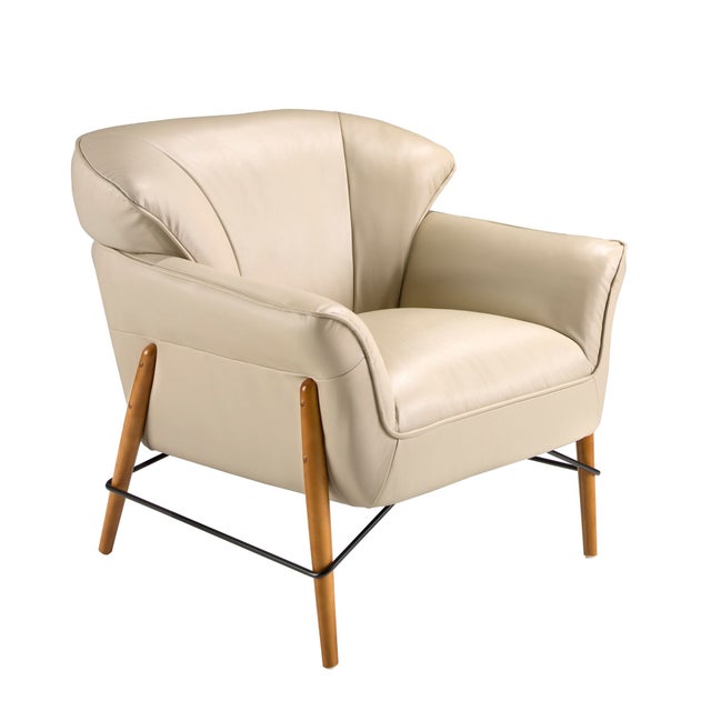 Sillón piel arena 86 x 85 x 81