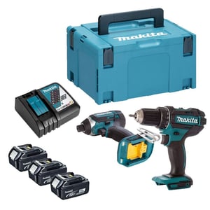 Combopack 2 outils 18V perceuse DDF482 et visseuse à chocs DTD152 (3x3,0 Ah) en MAKPAC - MAKITA DLX2127J1