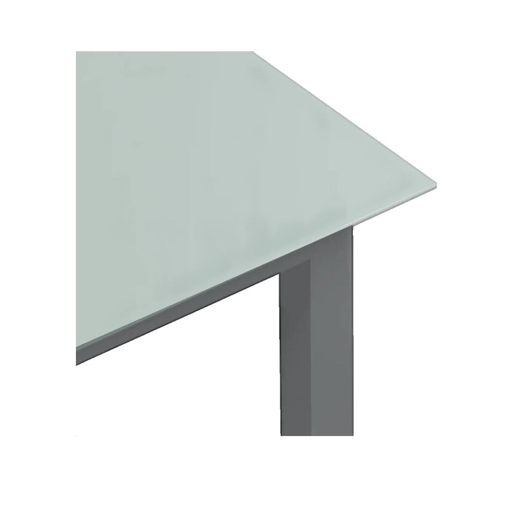 Stół ogrodowy vidaXL aluminium i szkło 150x90x74 cm Szary