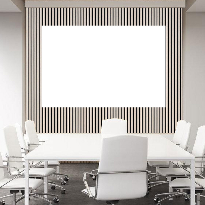 Panel de listones Revestimiento de pared natural Panel acústico de pared moderno de MDF en chapa de madera y fieltro 2x 120x60x2,1cm Roble - 8