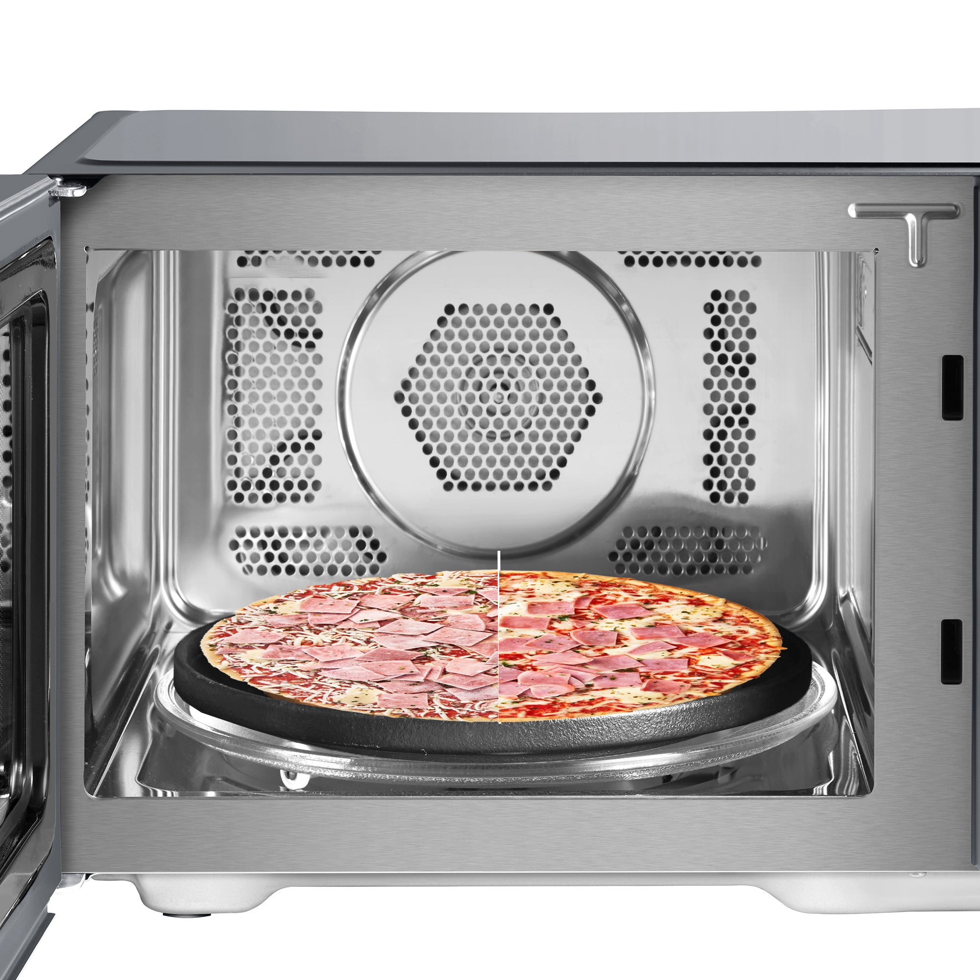 Micro-ondes combiné pose libre TOSHIBA MW3-AC26SFI(MG)-900W+Grill 1000 W+Convection 2100W - Friteuse - 26L - Gris morandi - 11