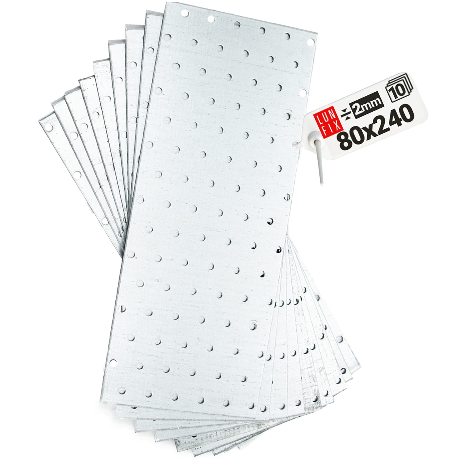 Płytka perforowana 80x240x2 mm 10szt.
