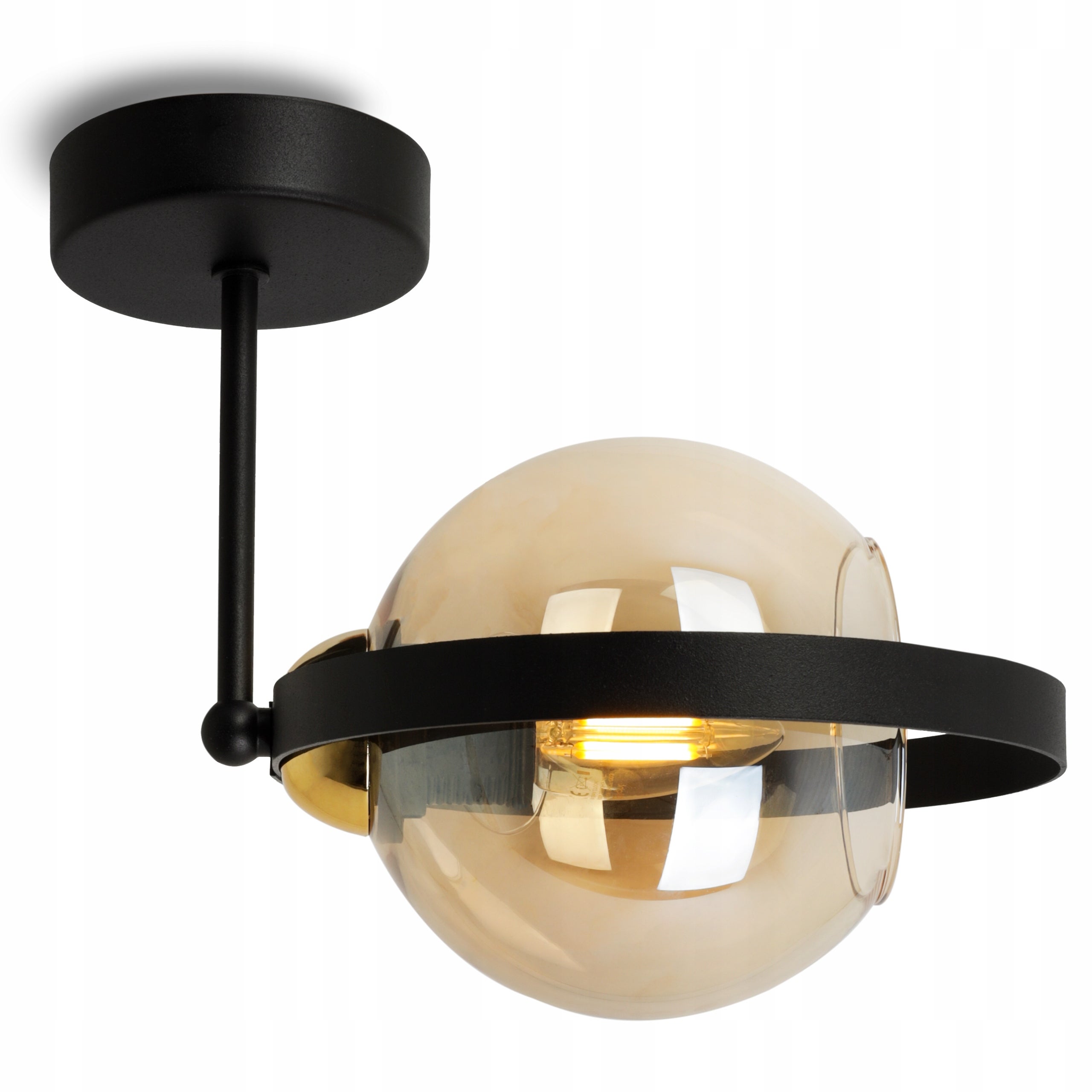 Lampa kinkiet ścienny Ring Haga modern 1xE27 klosz pierścień złoty Light Home LH - 5