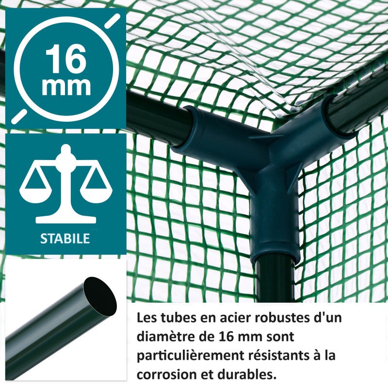 Serre de jardin 120x80x60cm Mini Serre de jardin en Film avec Anneau de Fixation 1,6 m2 pour Jardin et Balcon - 3