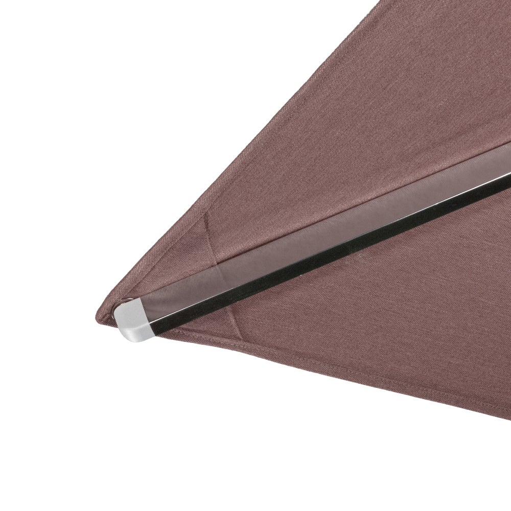 IASO Basics Arles – Parasol carré 2,5 x 2,5 m, toile couleur terre cuite, structure finition aluminium anodisé - 5