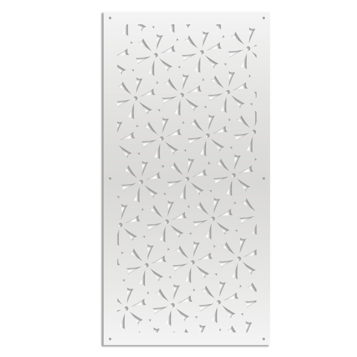 DAISY - Panel perforowany PCV - Parasol przeciwsłoneczny o wymiarach 50x150 cm - kolor biały