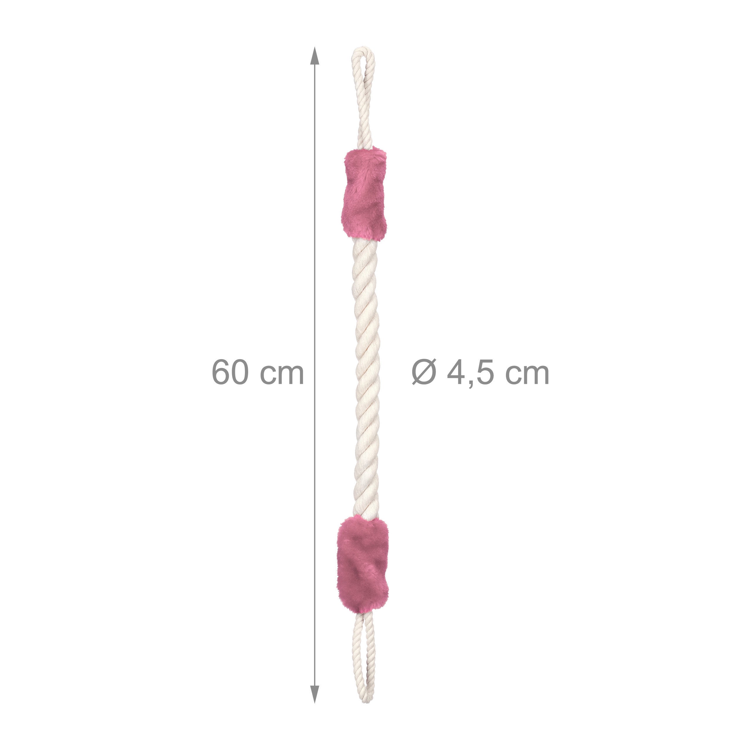 Butoir de porte, lot de 2, arrêt, sécurité, 60cm, anti-pincement pour enfants & animaux, crème, rose, Relaxdays - 4