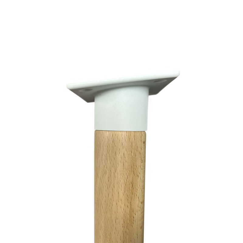 Lot de 2 pieds coniques DECO-GEM pour console ou bureau, en bois, hêtre vernis, à visser, H.71,5 cm - 2