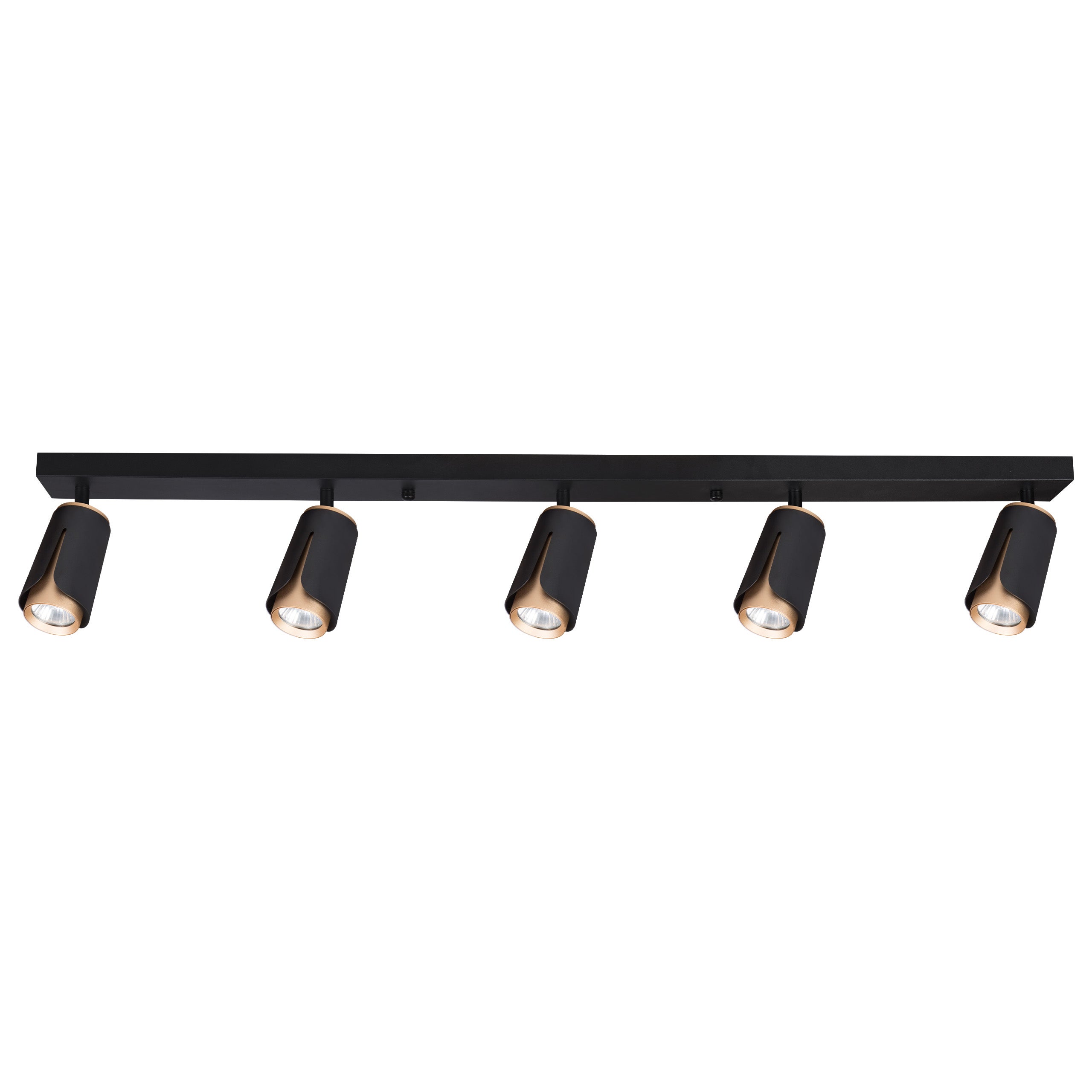 Lampa sufitowa kinkiet GU10 LED 5-punktowa ruchoma loft czarno-złota XUDO